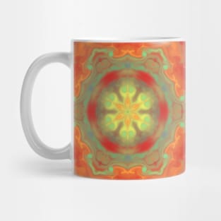 Psychedelic Hippie Red Orange and Green Mug